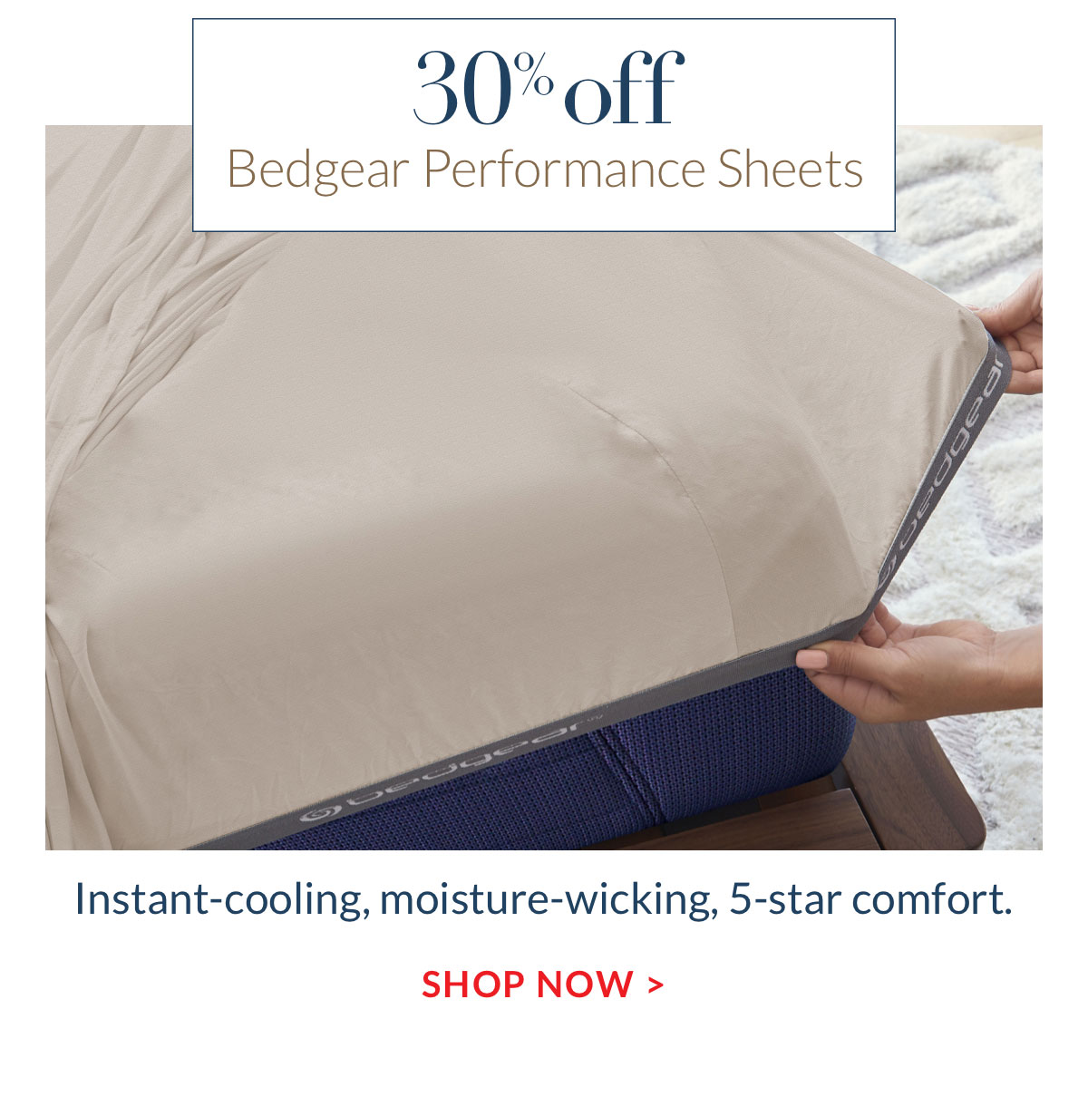 30% off Bedgear Performance Sheets