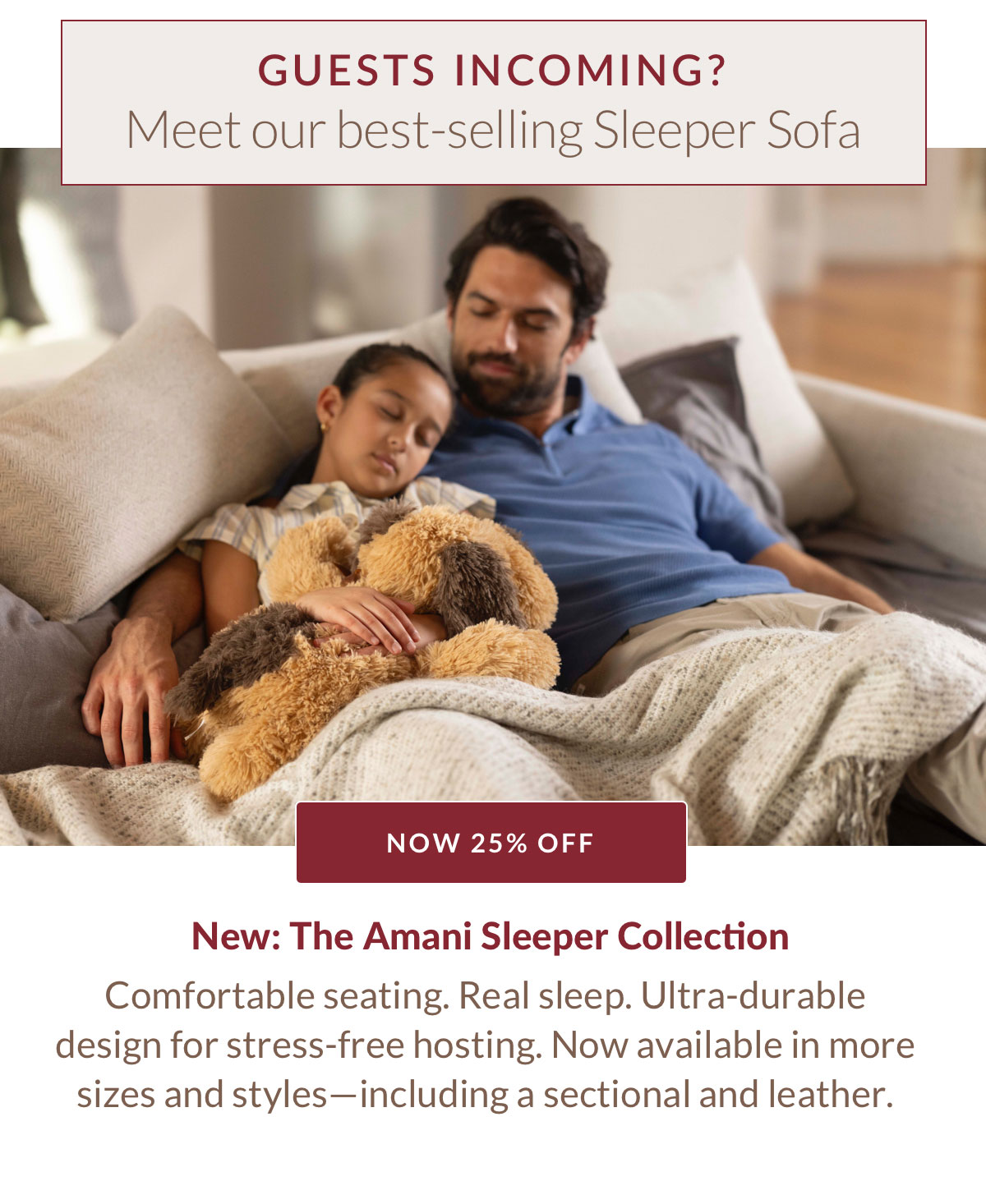 25% OFF SLEEPER SOFAS