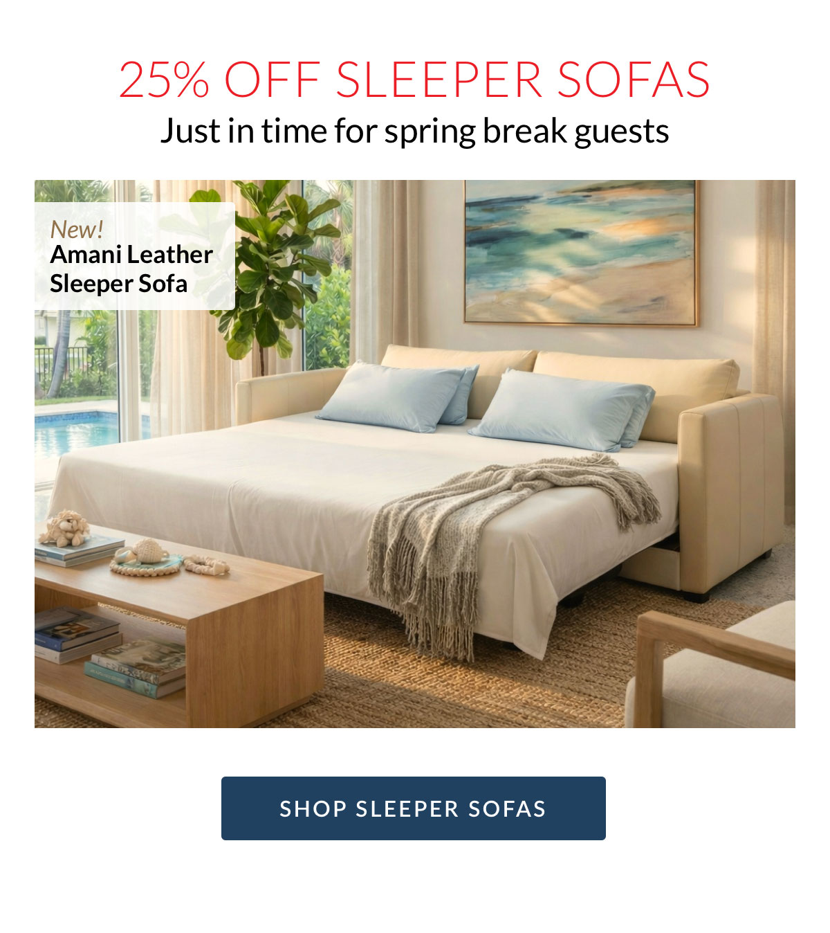 25% OFF SLEEPER SOFAS