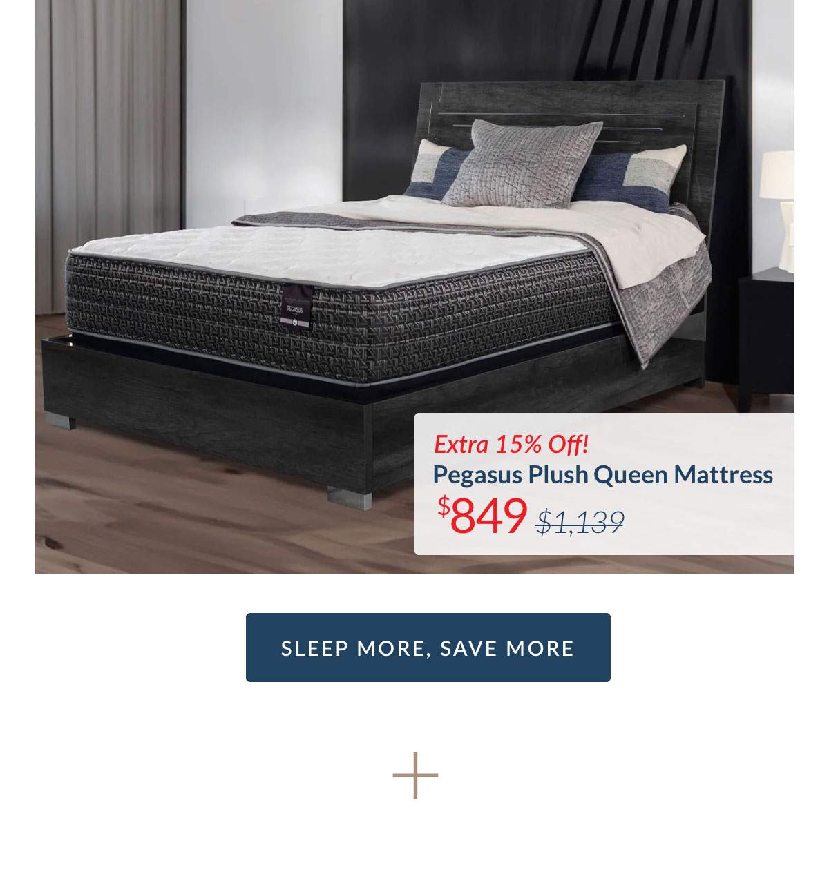 Extra 15% off! Pegasus Plush Queen Mattress $849 was $1,139