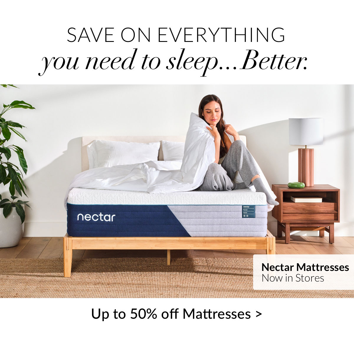 Up to 50% off Mattresses