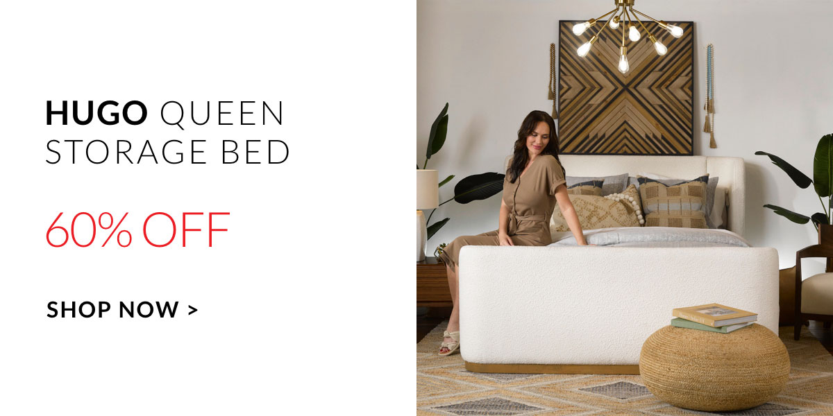 60% off BODHI QUEEN STORAGE BED