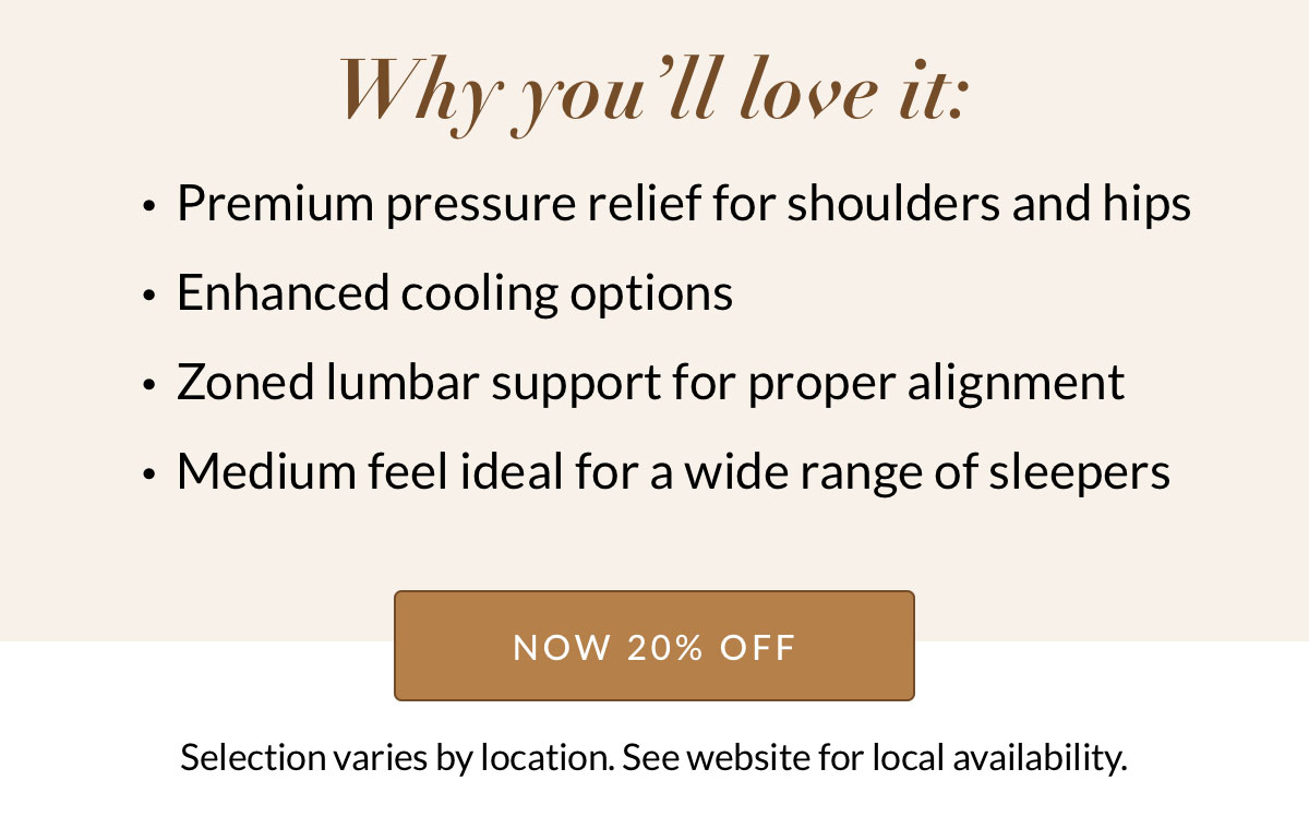Helix Now 20% off. **Selection varies by location. **See website for local availability.