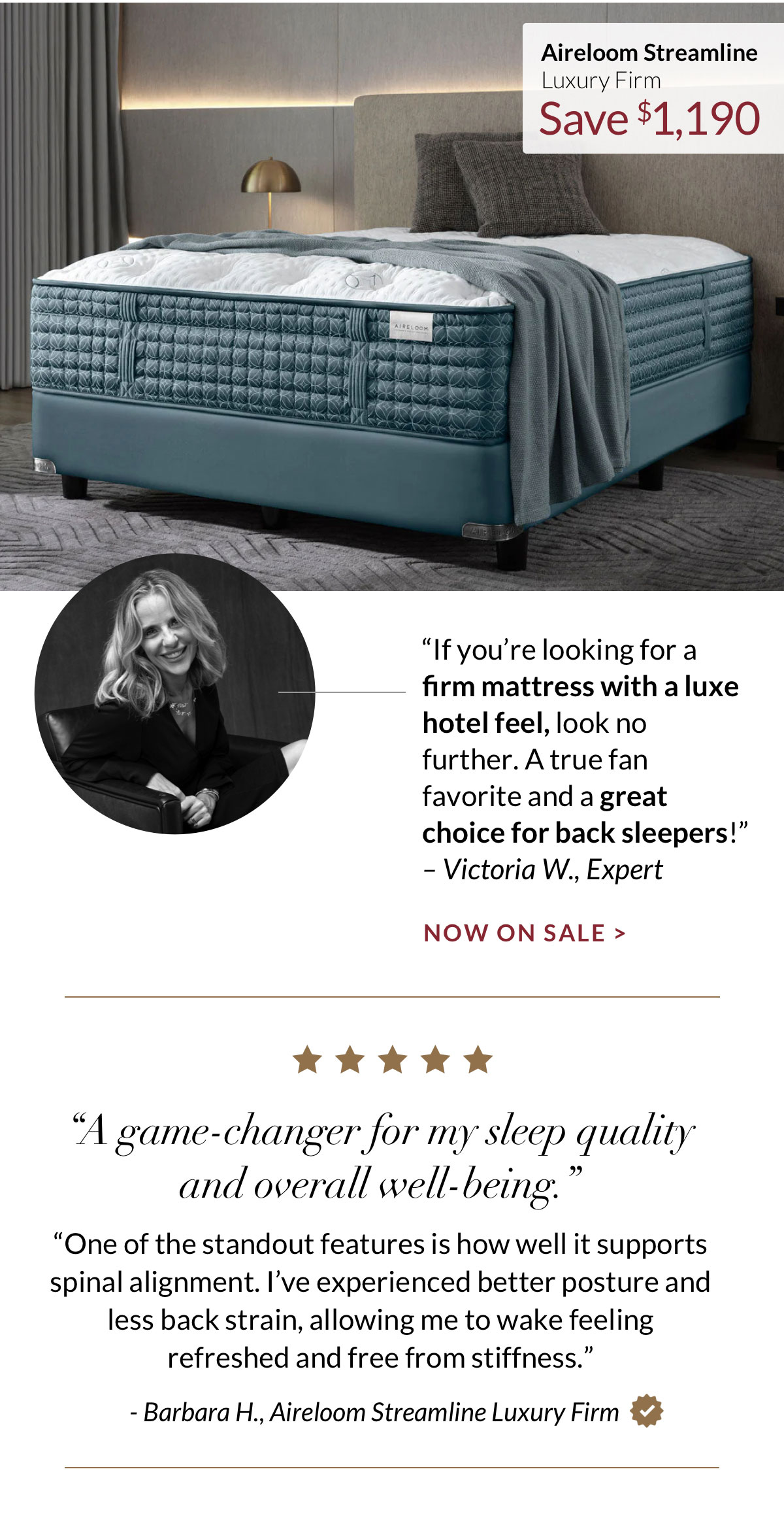 Shop Aireloom Streamline Luxury Firm