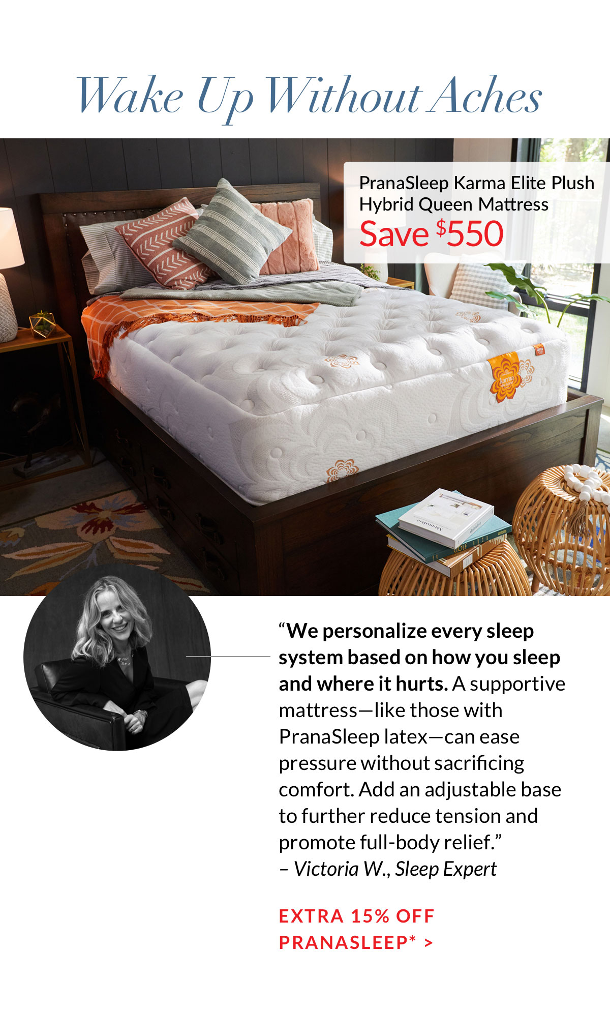 Wake up without aches. Extra 15% off PranaSleep