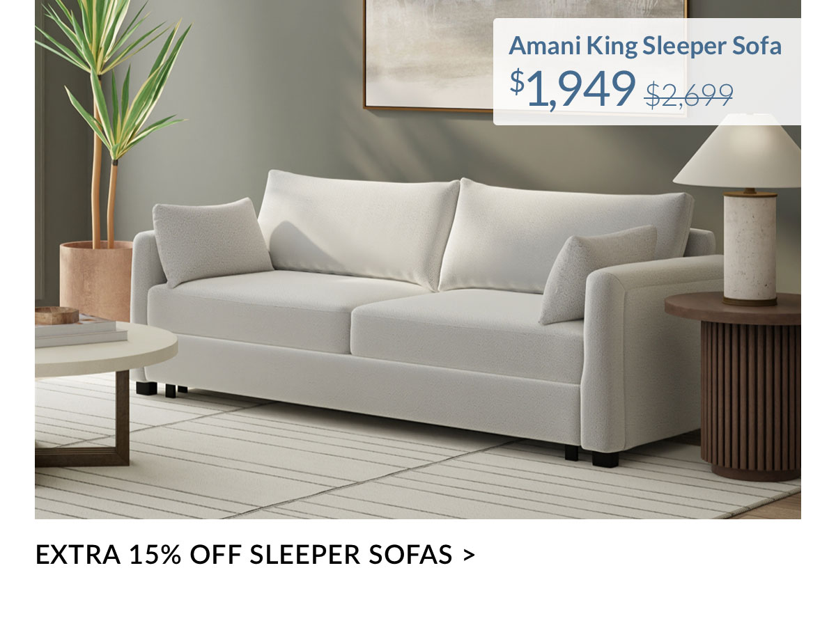 Extra 15% off Sleeper Sofas