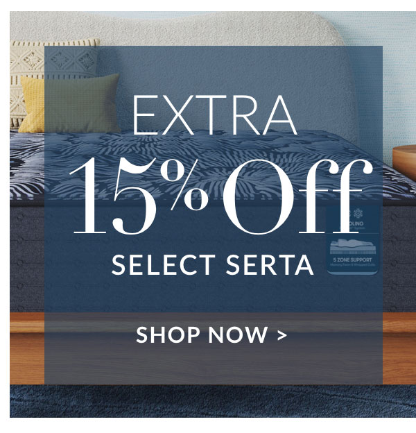 Extra 15% off select Serta -Shop Now
