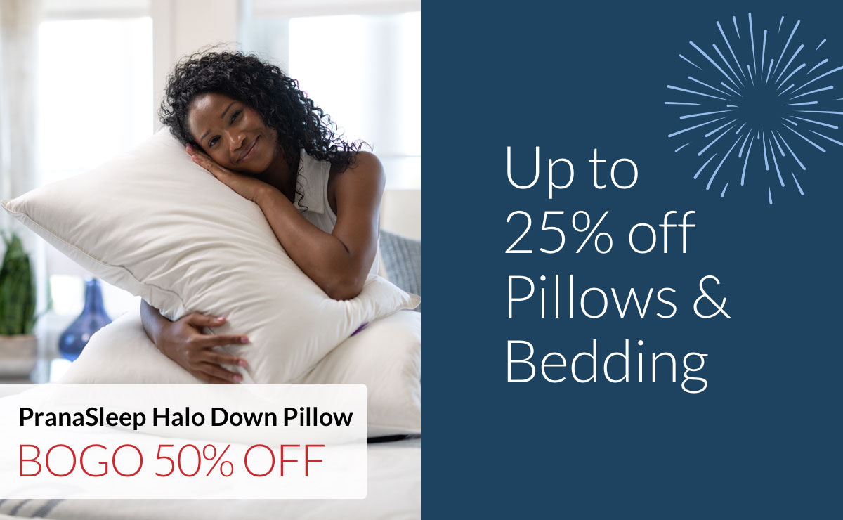 Up to 25% off Pillows & Bedding