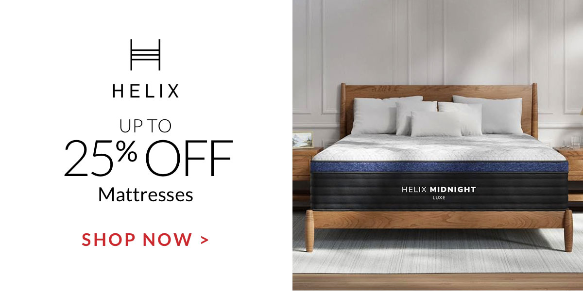Up to 25% off Helix Mattresses