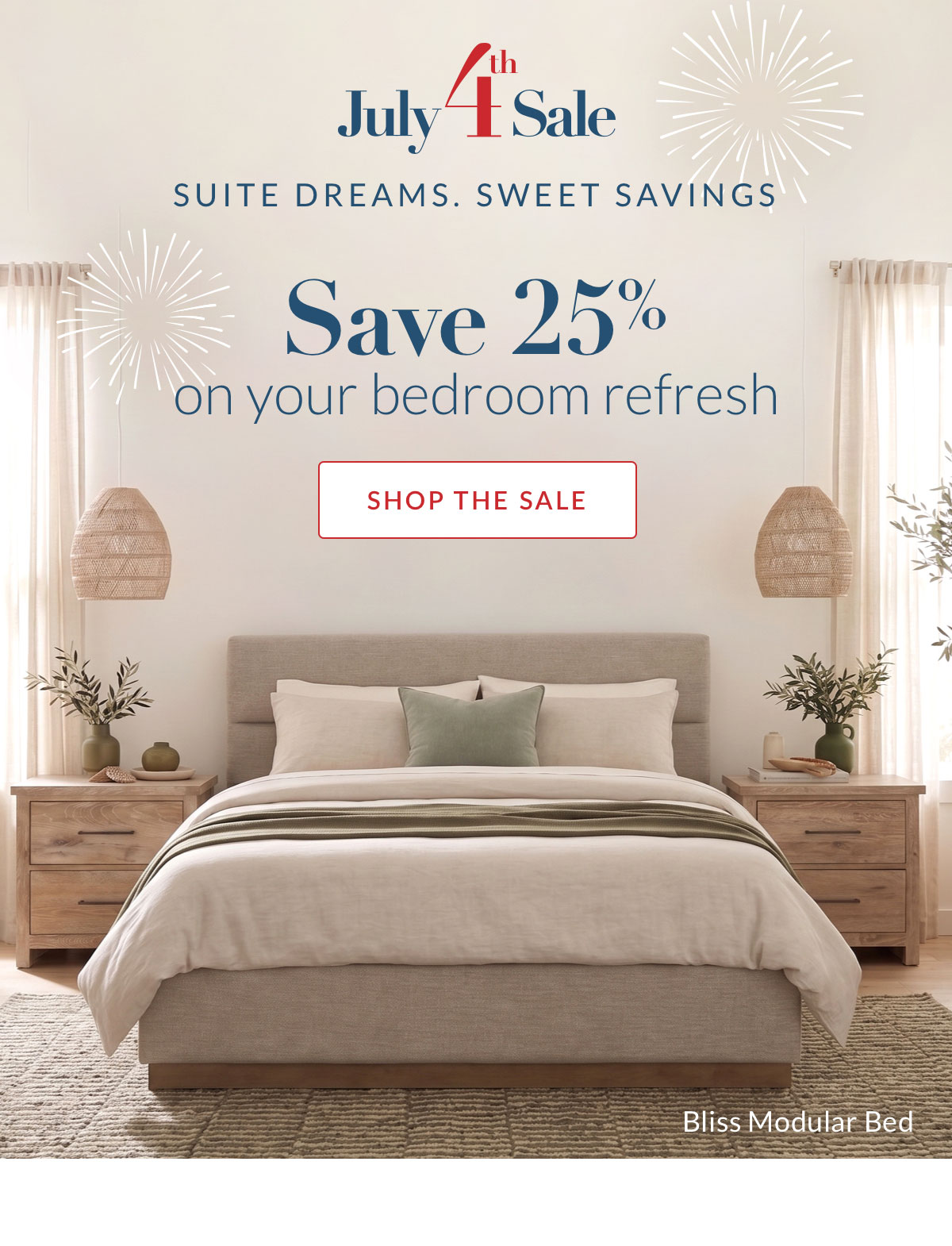 Save 25% on your bedroom refresh - Shop the Sale