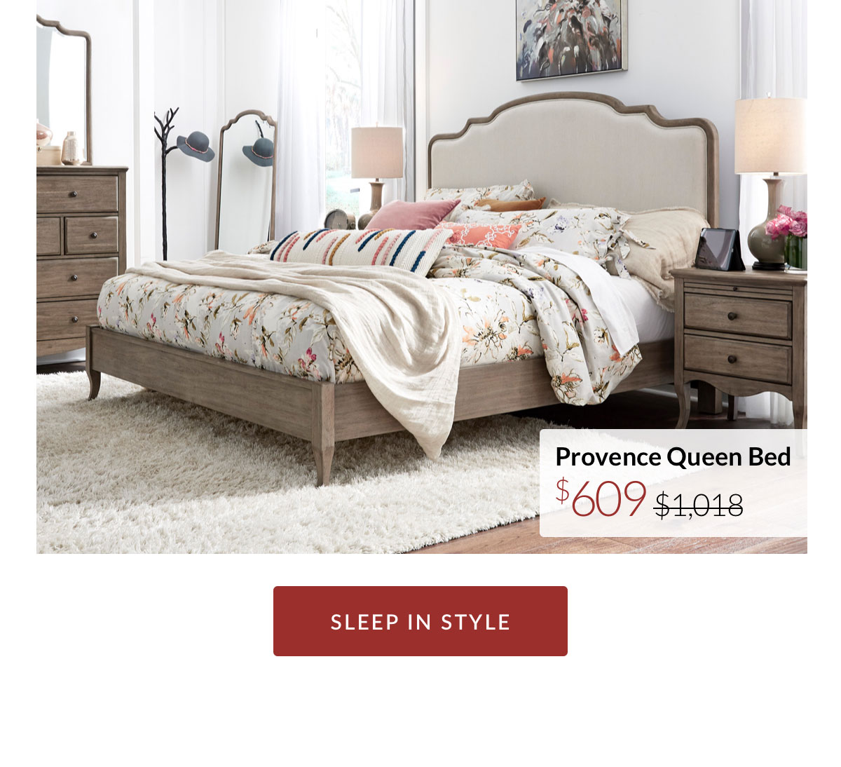 Provence Queen Bed $609