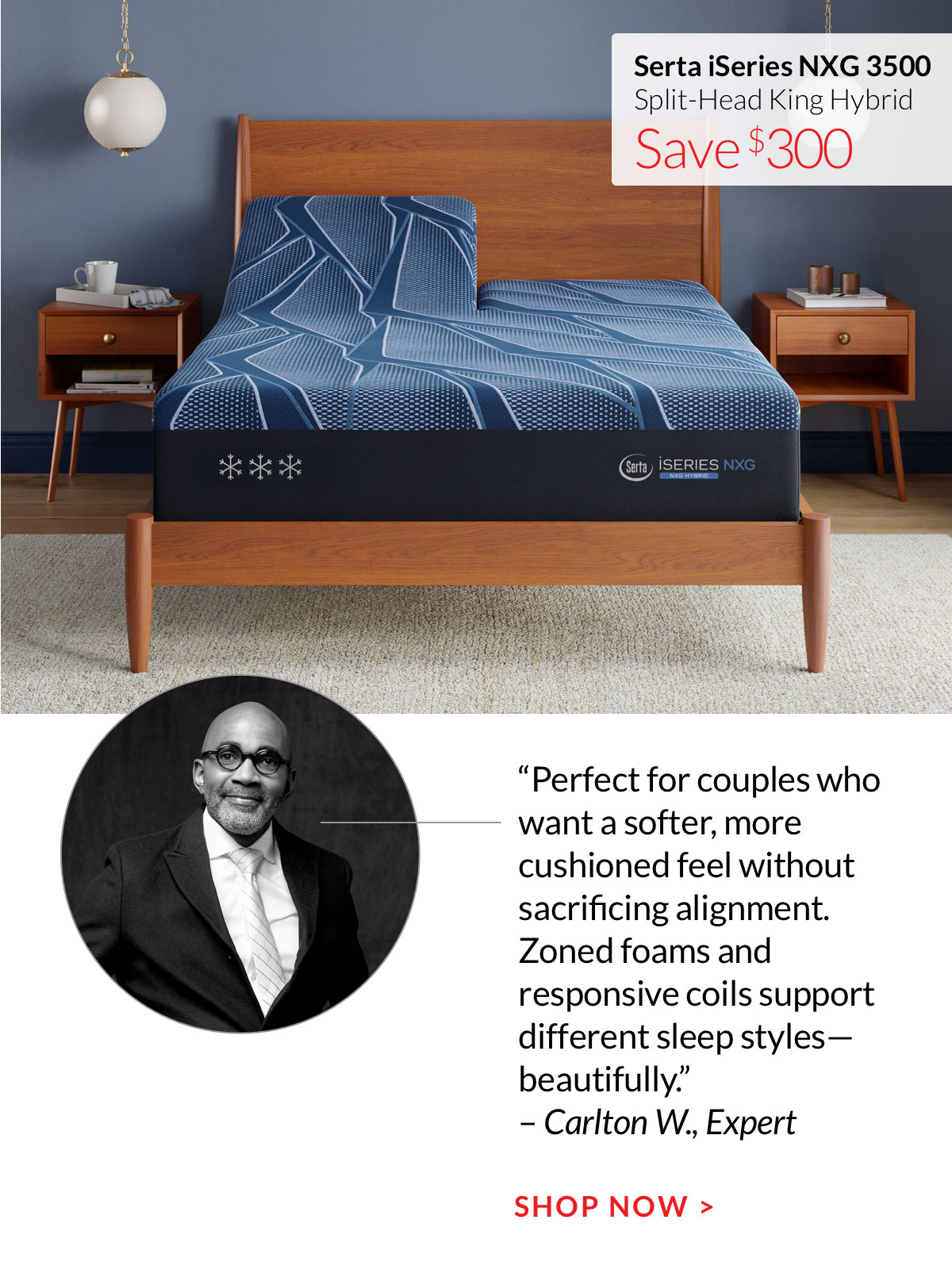 Serta iSeries NXG 3500 Split-Head King Hybrid