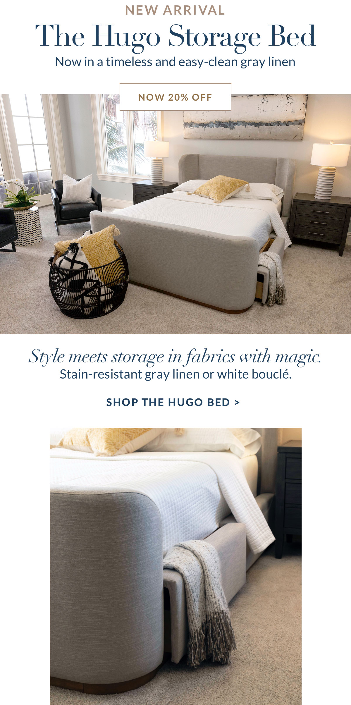 New Arrival - The Hugo Storage Bed - Shop Now