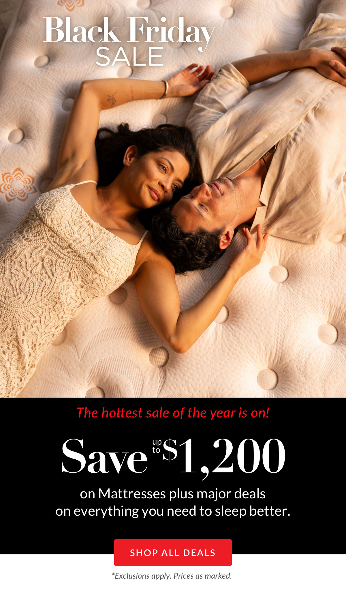Save up to $1,200 on Mattresses 