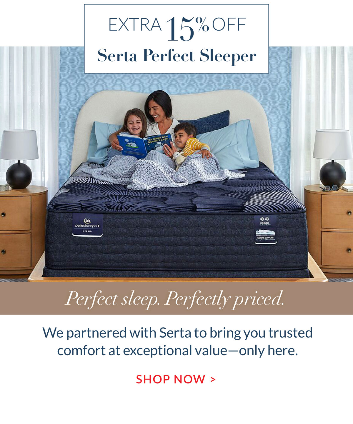 Extra 15% off Serta Perfect Sleeper