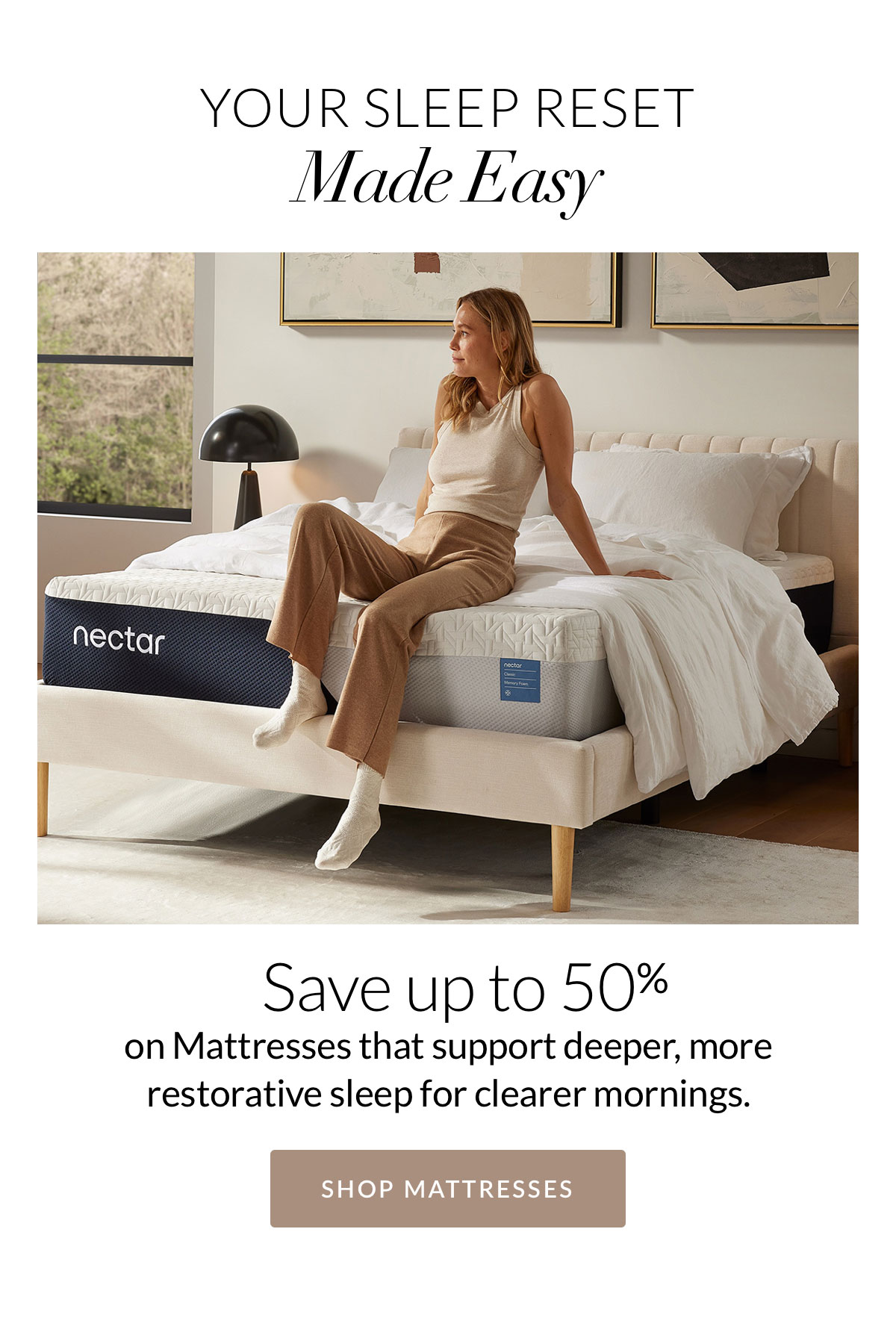 Up to 50% off Mattresses