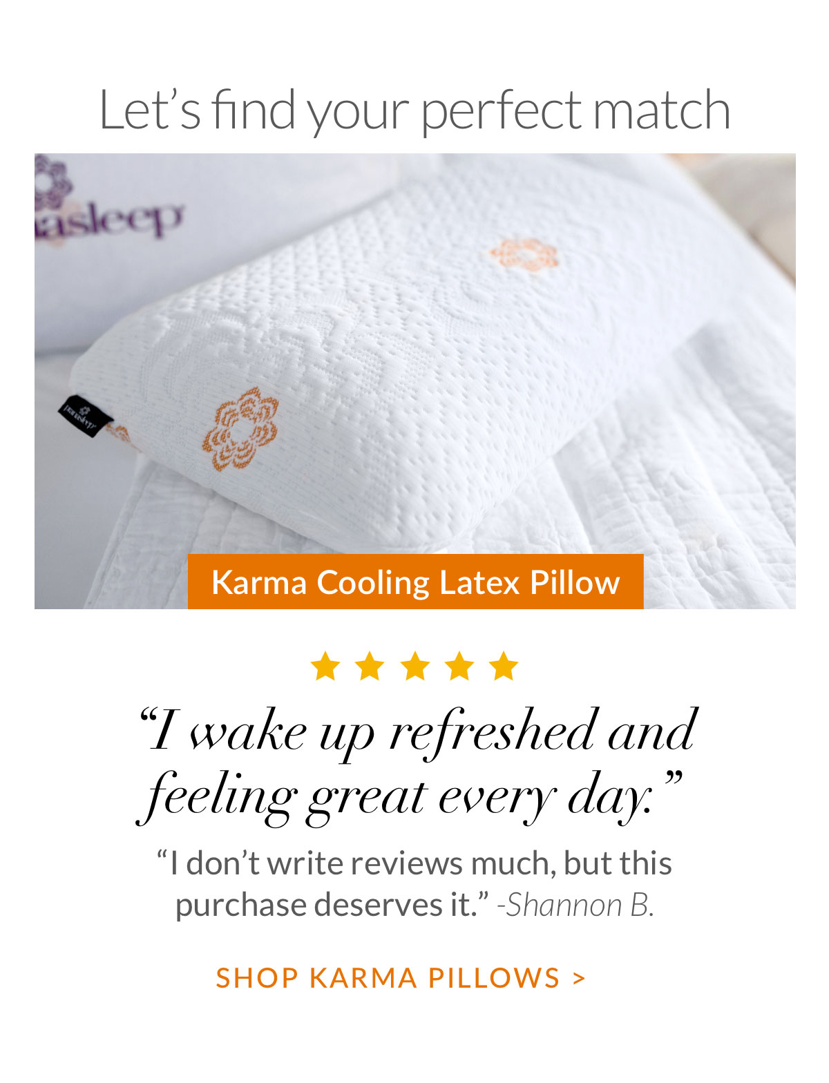 Shop Karma Cooling Latex Pillow