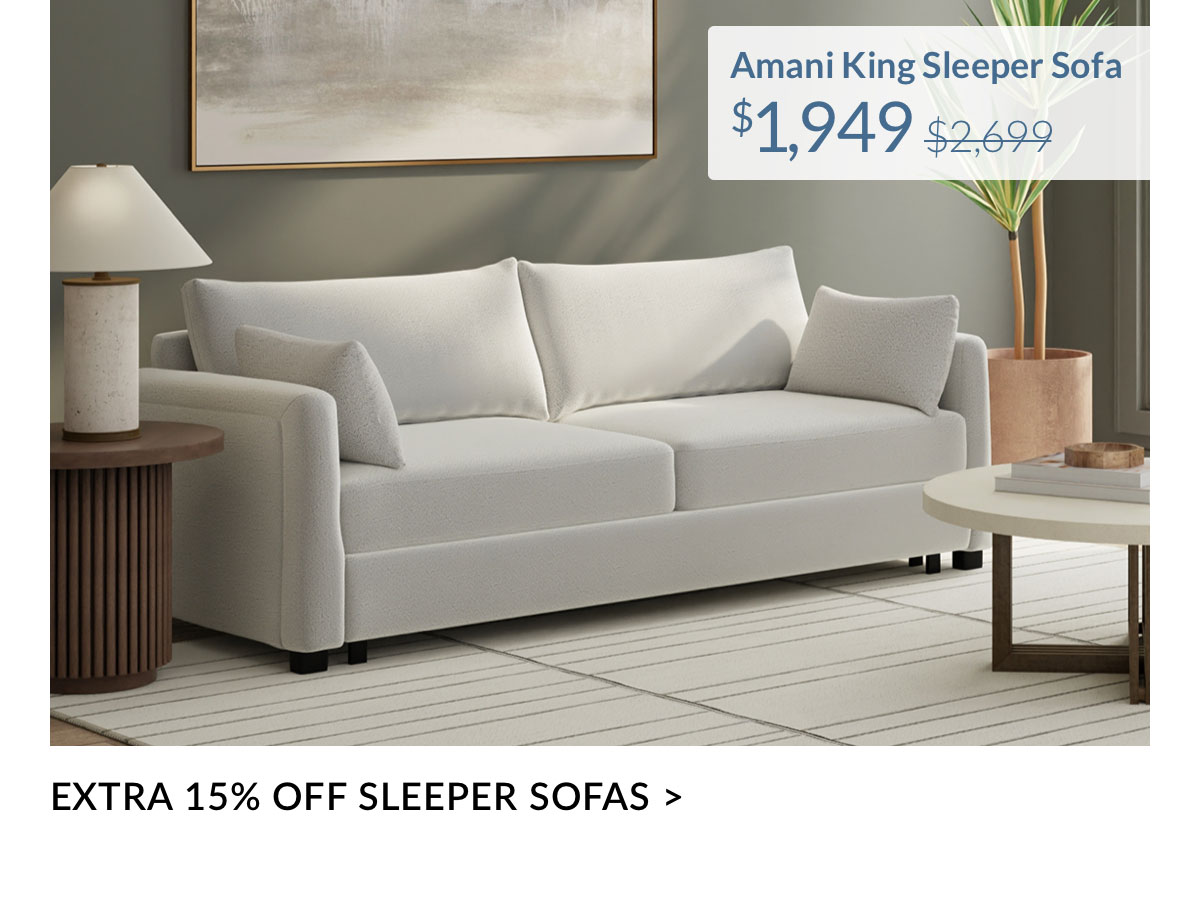 Extra 15% off Sleeper Sofas