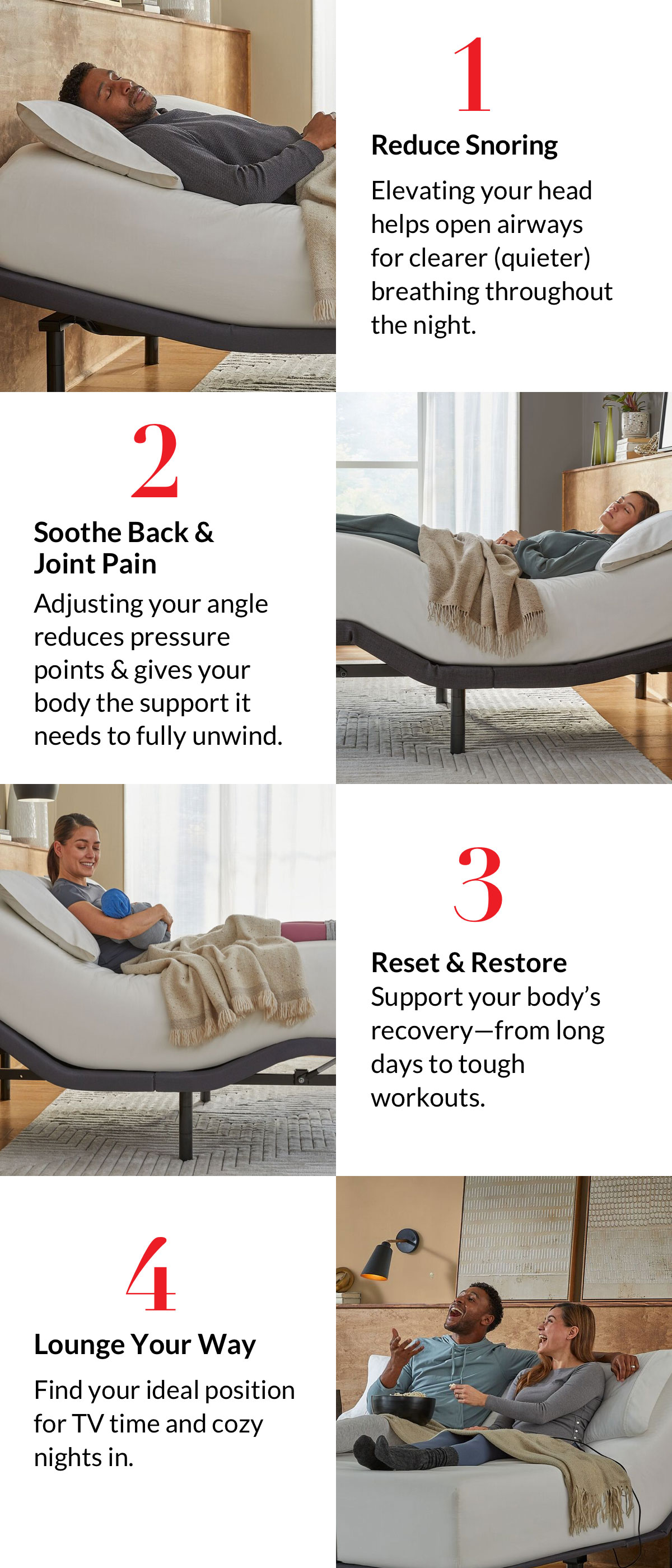 Transform your rest with the push of a button - Shop Adjustable Bases