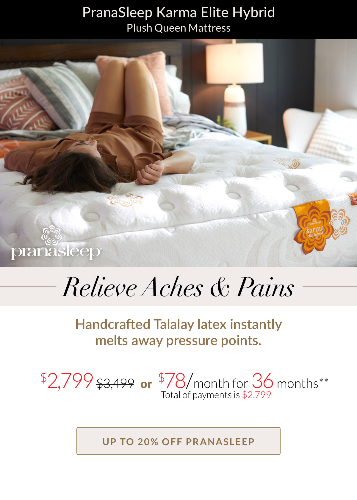 Shop PranaSleep Karma Elite Hybrid Plush Mattress