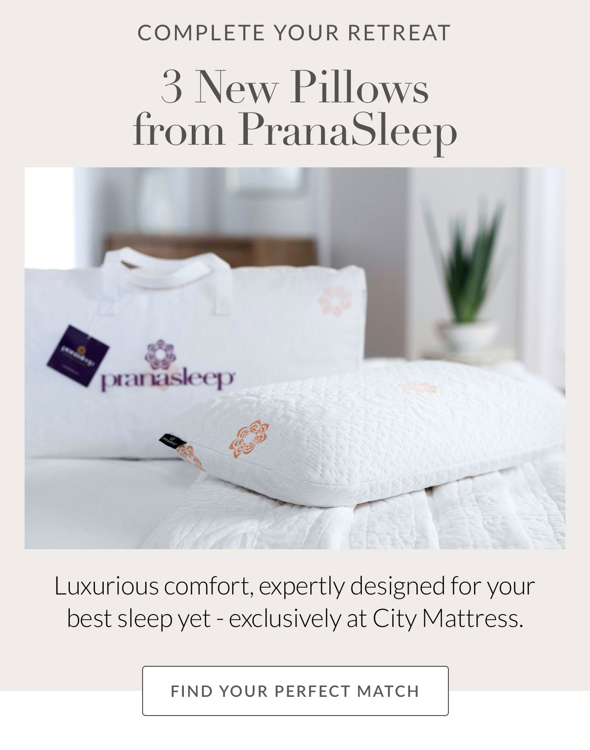 Complete Your Retreat - 3 New Pillows from PranaSleep