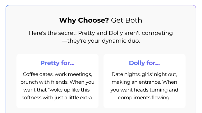 Why Choose? Get Both. They're your dynamic duo
