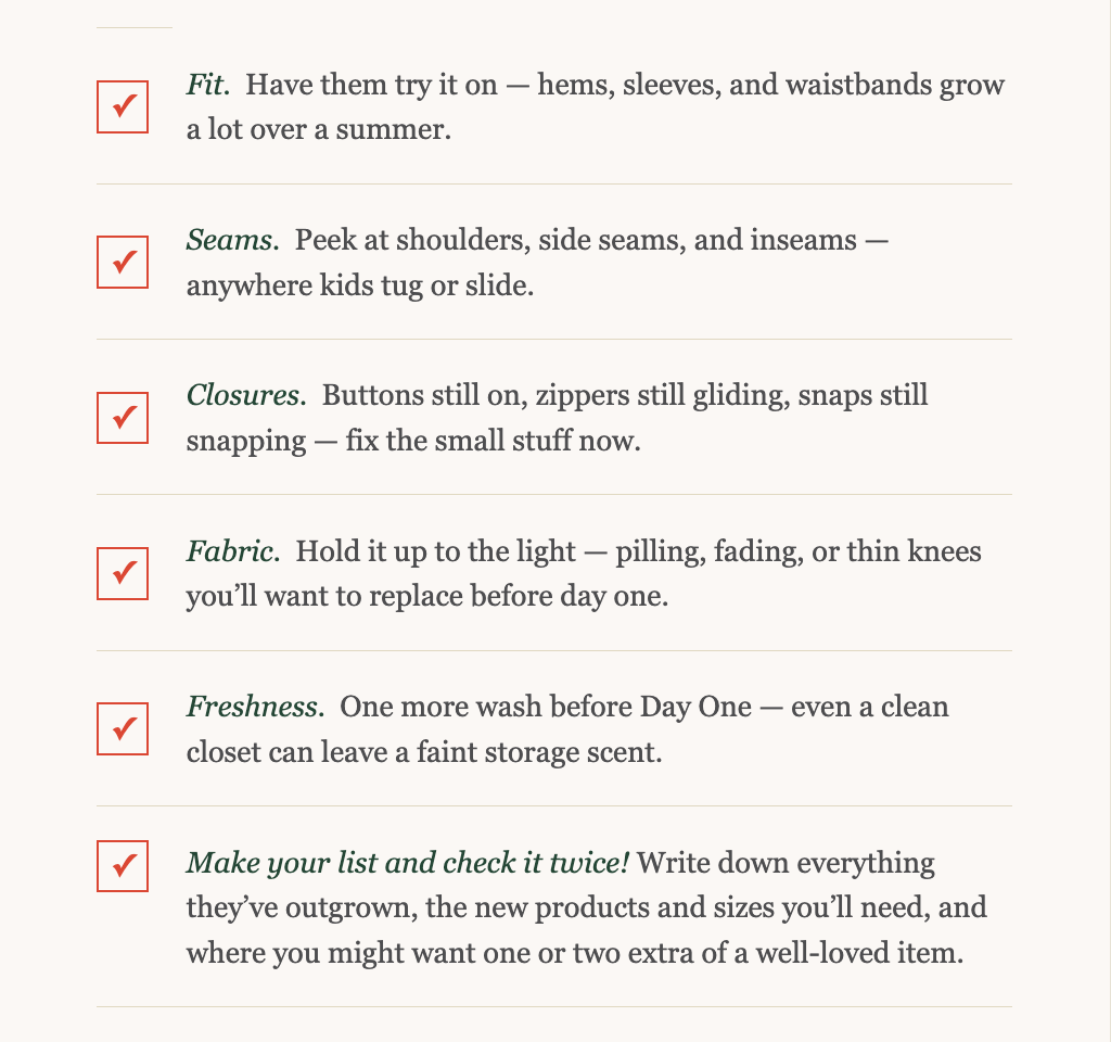 three steps to longer wear: five minute check