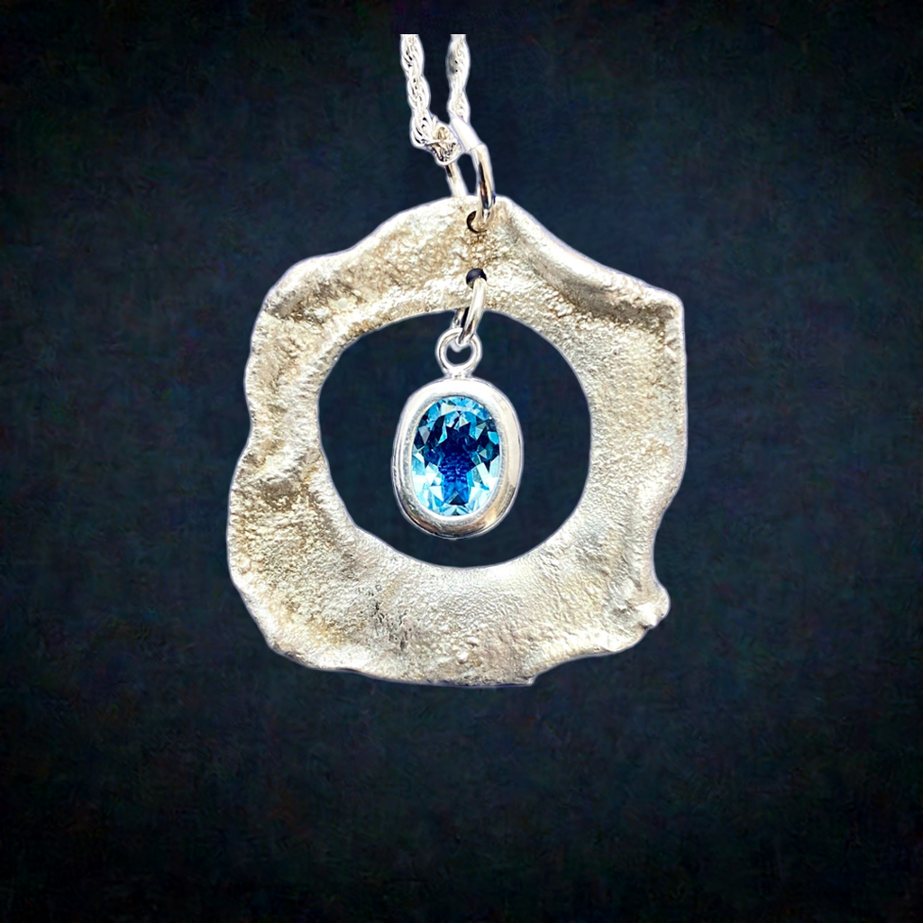 Sky Blue Topaz Pendant
