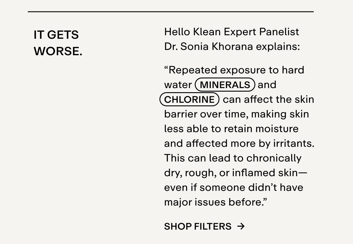 IT GETS WORSE.  Hello Klean Expert Panelist Dr. Sonia Khorana explains: 