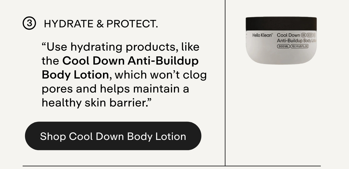 Hydrate & protect.  