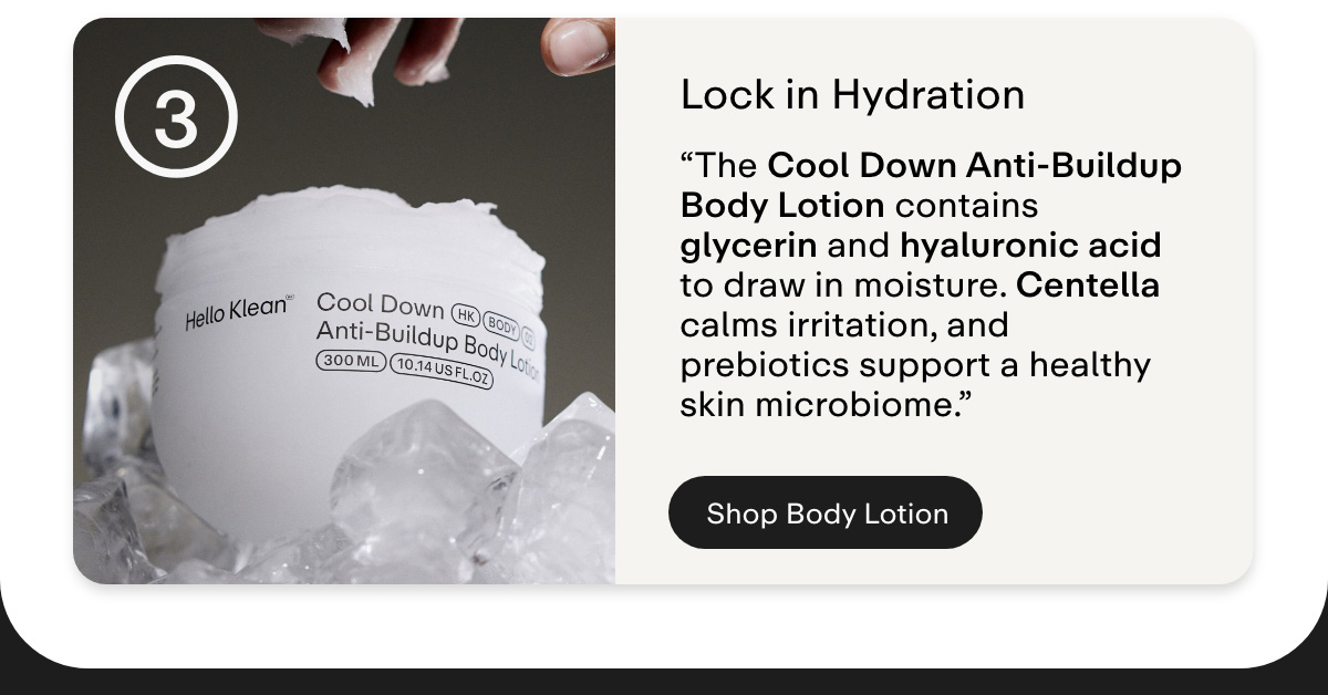 3 Lock in hydration  