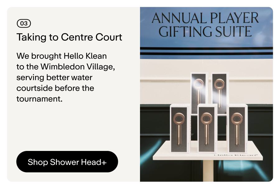 Taking to Centre Court - serving better water courtside before the tournament
