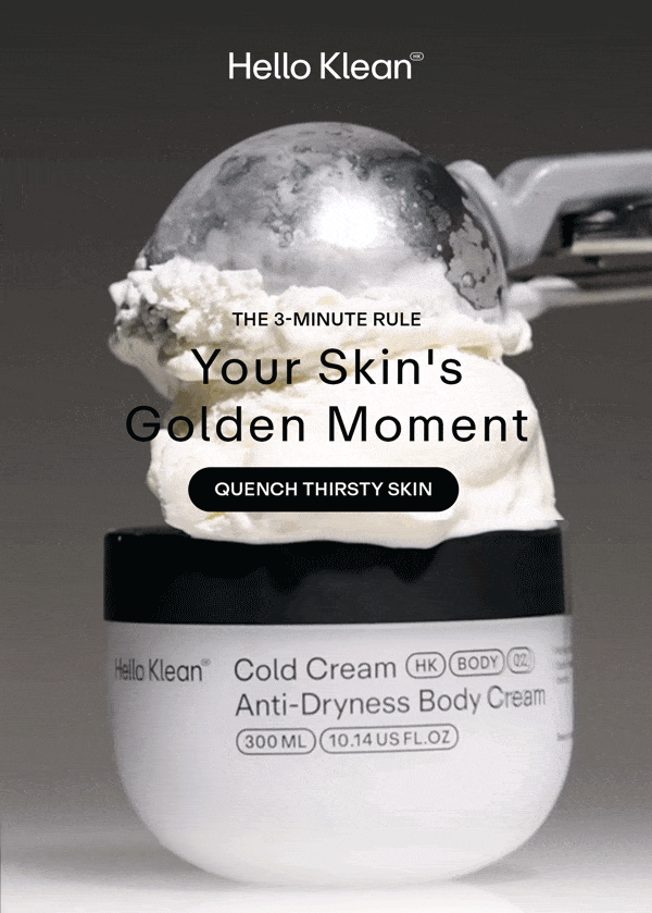 THE 3-MINUTE RULE. Your skin's golden moment. Quench thirsty skin.