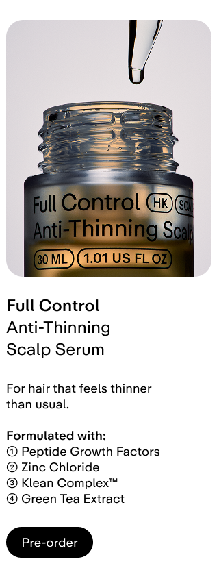 Full Control Anti-Thinning Scalp Serum. For scalps prone to flakes and itching.