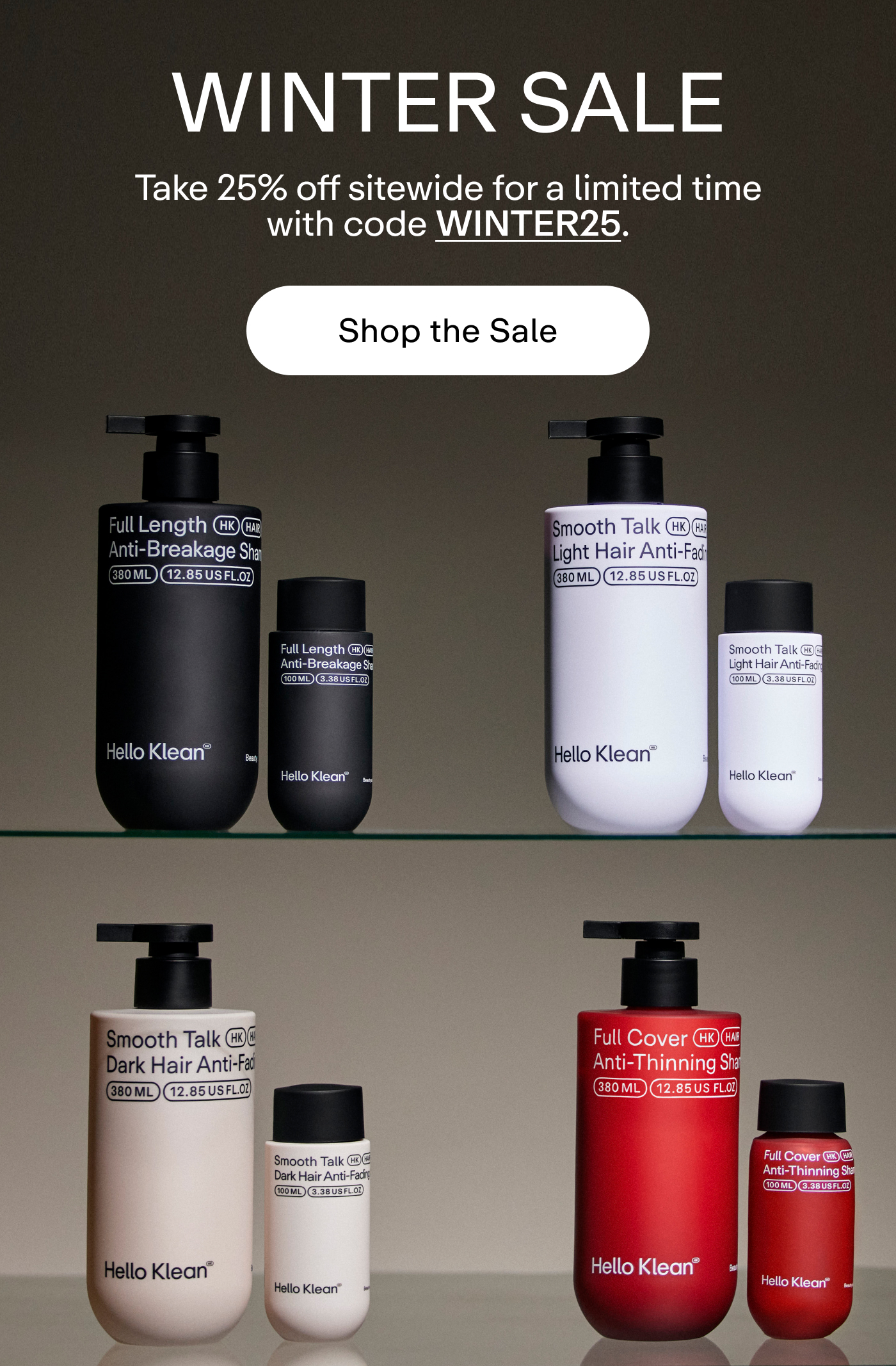 Winter Sale Take 25% off sitewide for a limited time with code WINTER25.  |  Shop the Sale
