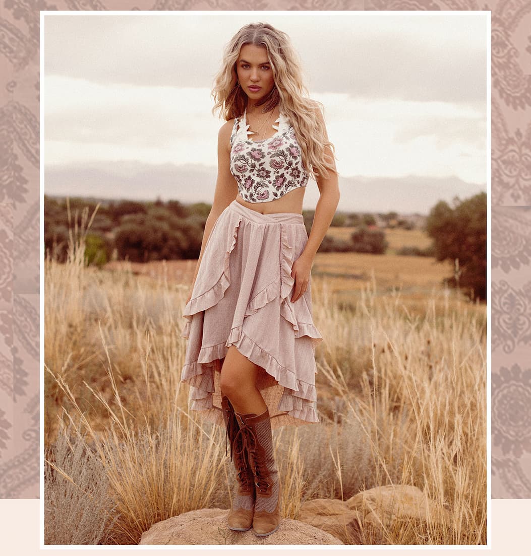 London Skirt in Desert Shell