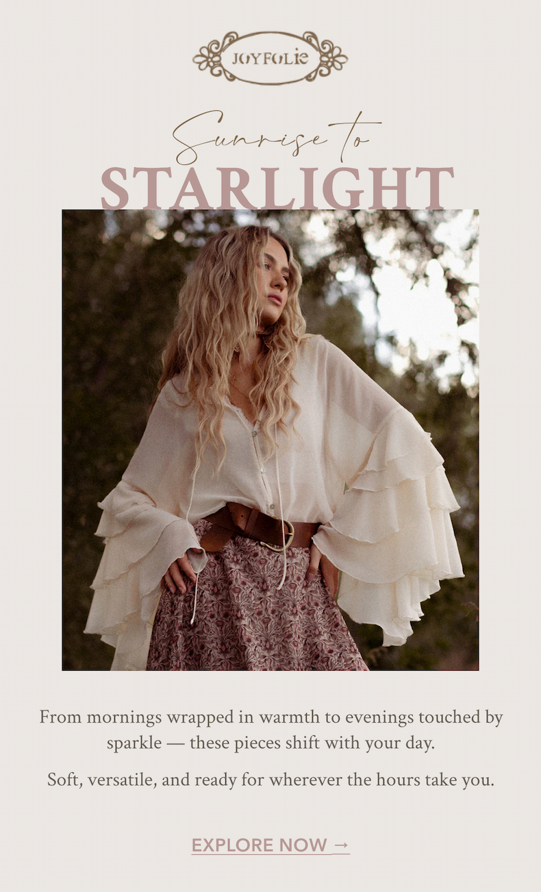 sunrise to starlight