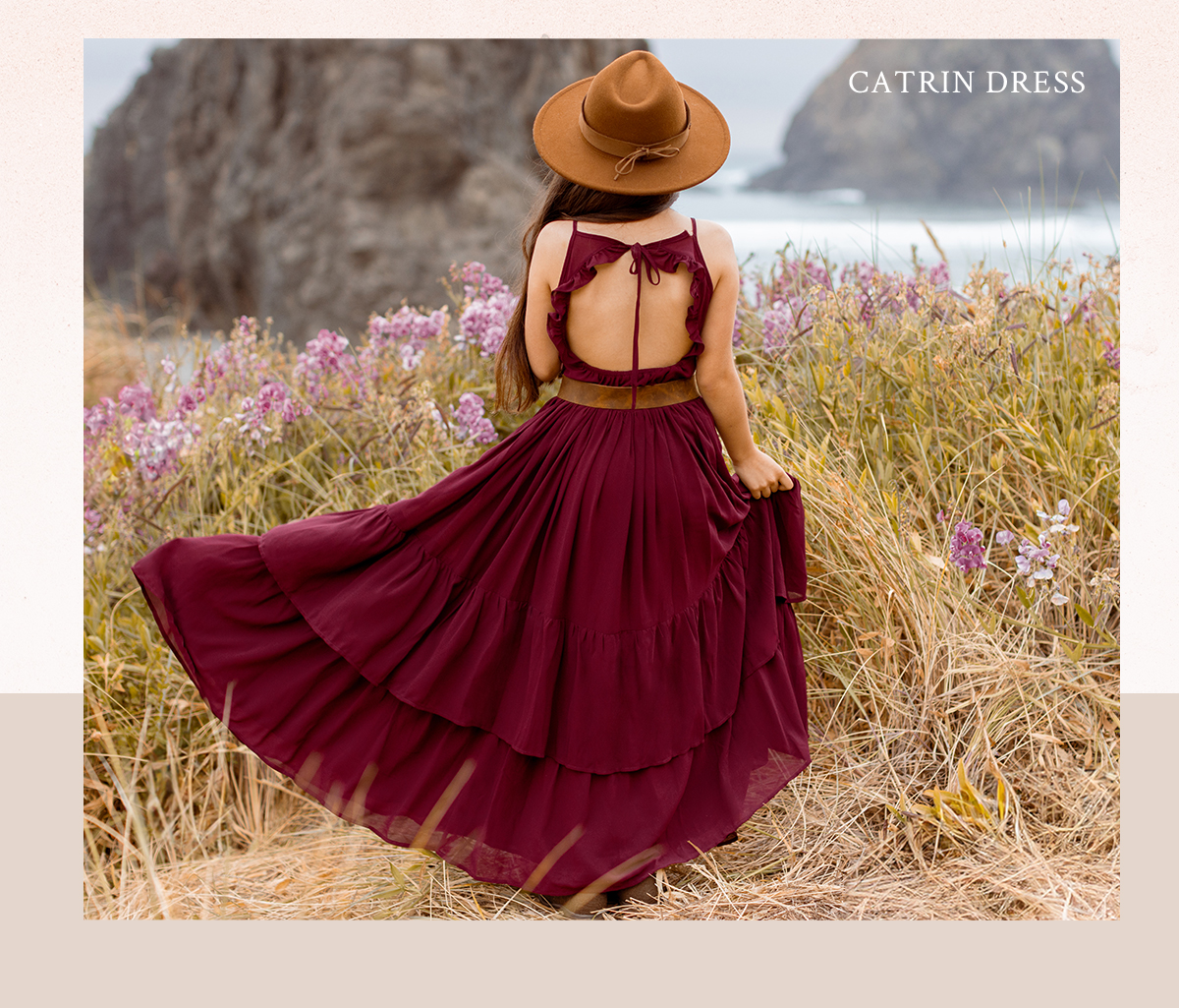 Shop the Catrin in deep brick red