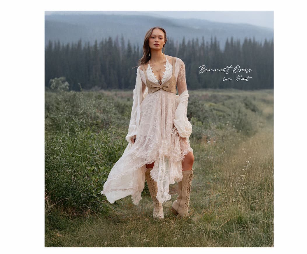 Shop the Bennett Dress in Oat