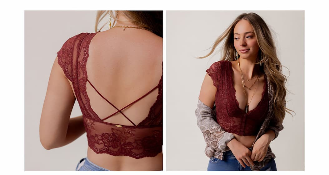 Danielle Bra Top in Rosewood