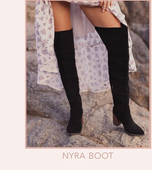 Nyra Slouch Boot in Washed Black