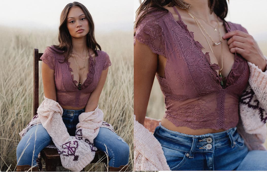Danielle Bra Top in Mahogany