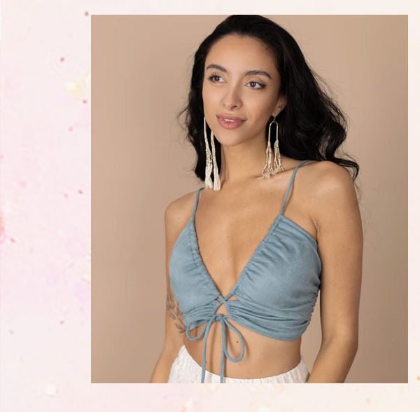 Meyla Bralette in Dusty Teal