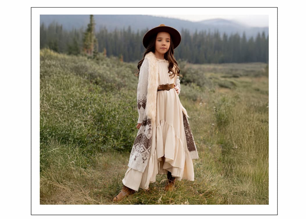 Tillie Duster in Oatmeal Pattern