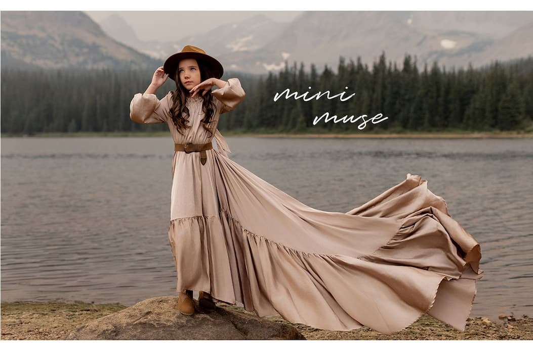 Leana Impact Dress in Stone for girls