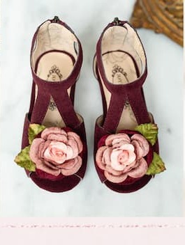 Orelia Heel in Deep Plum