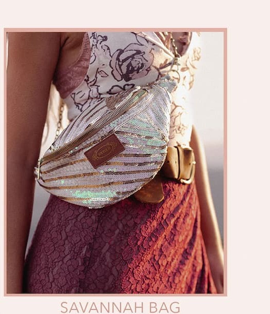 Savannah Bag in Pink Sequin