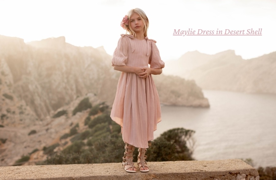 Maylie Dress in Desert Shell