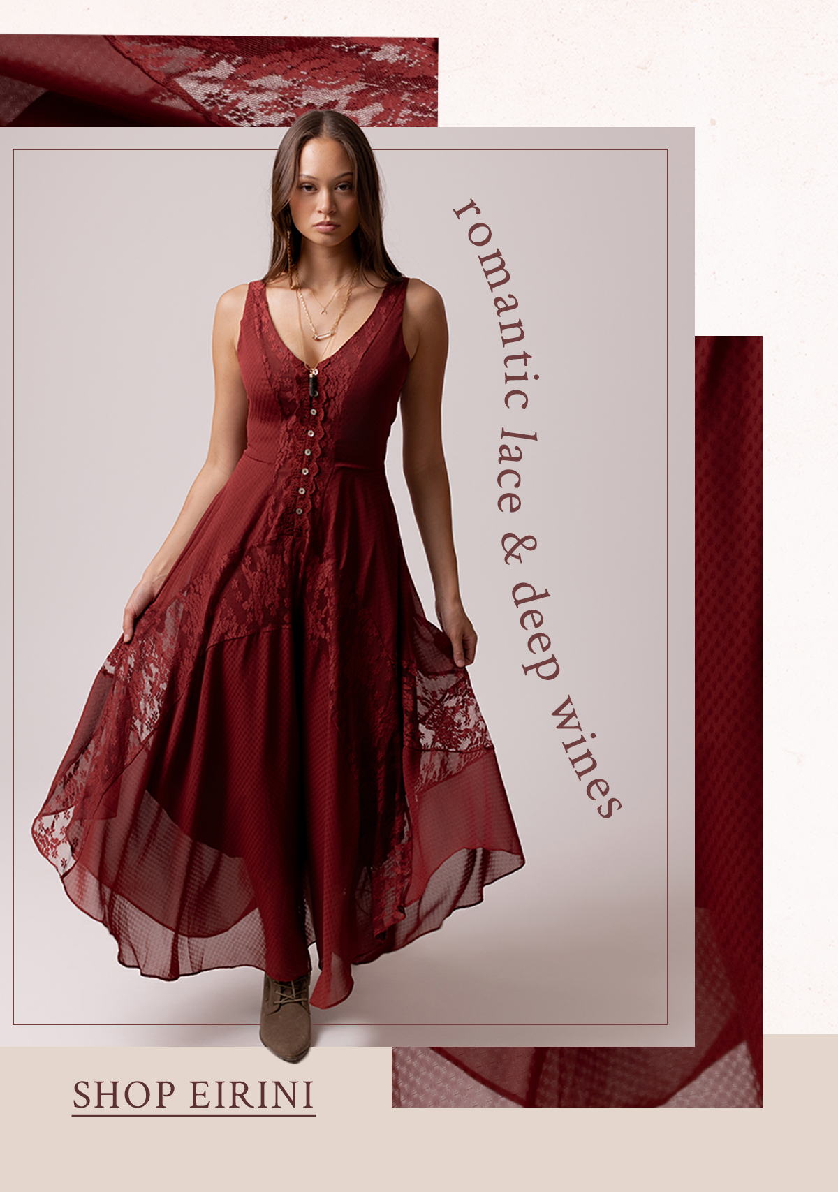Shop the Eirini in deep wine