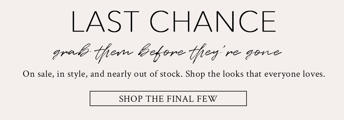 Shop Last Chance Sale